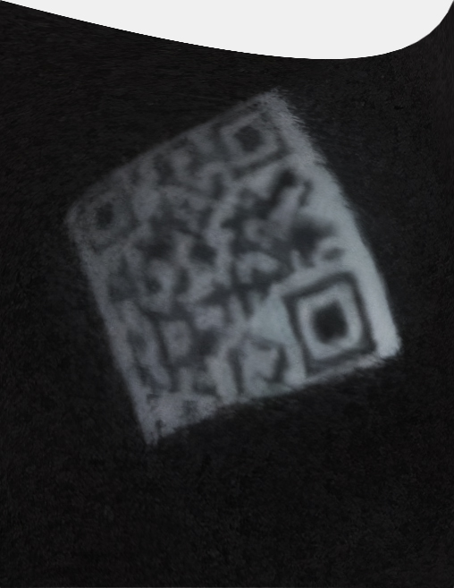 Maximally enhanced image of the QR code