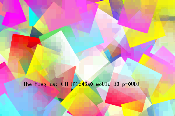 Result of converting flag.ctf back to an image