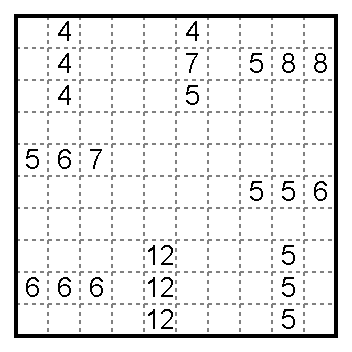 Puzzle 45: Fillomino [No-Path]