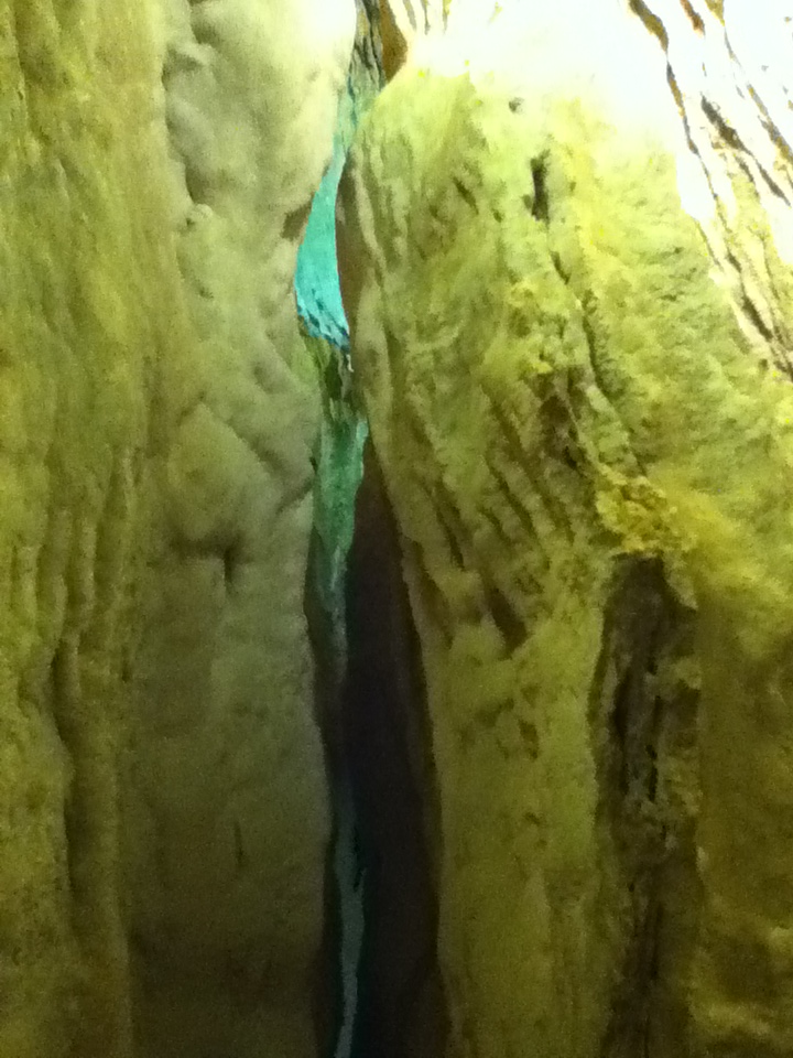 A narrow cave we went through at Kenting National Park