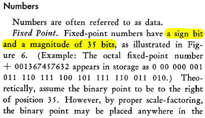 Page 8 of the IBM 704 manual, excerpted below