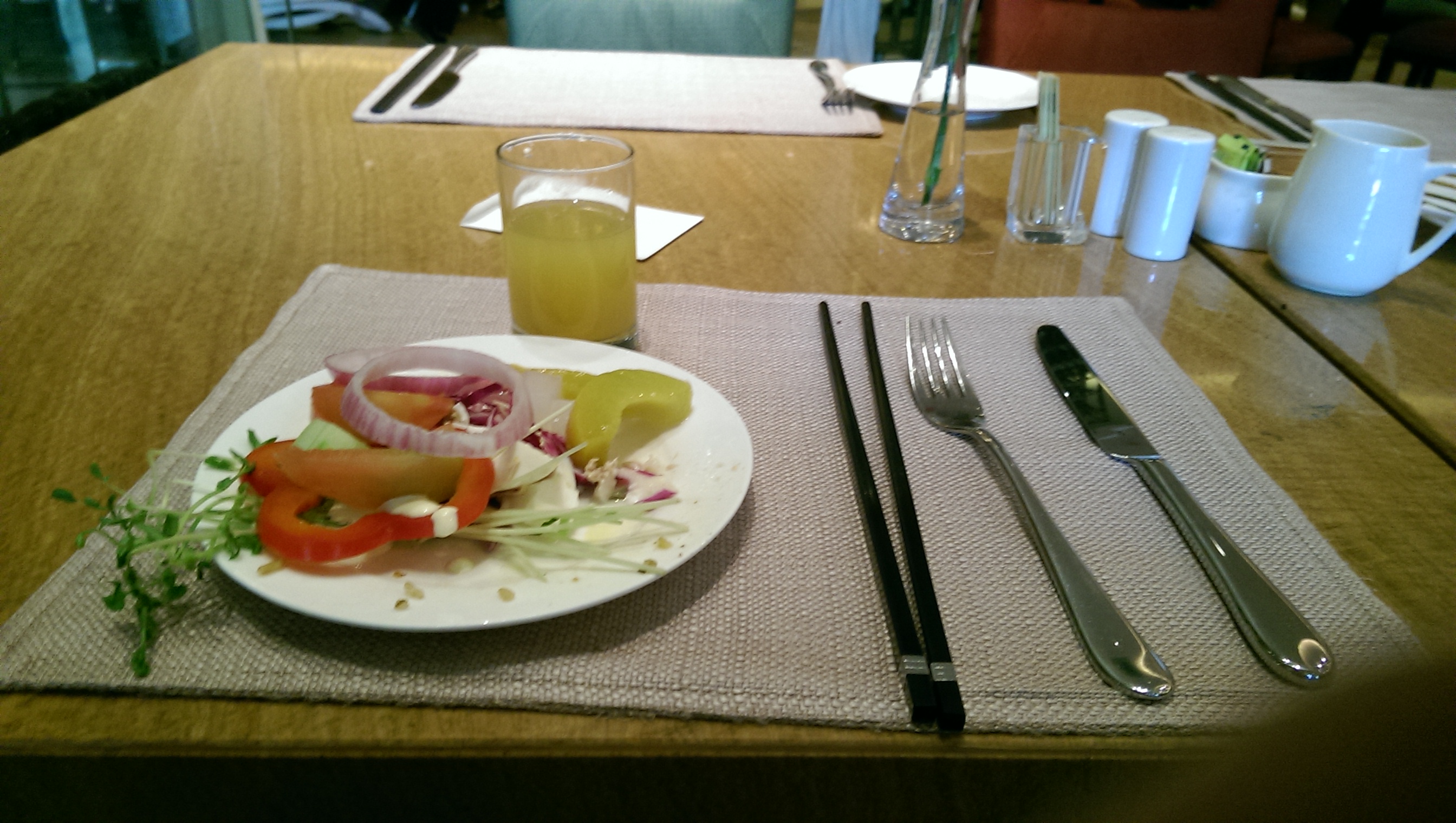 [Last hotel breakfast]